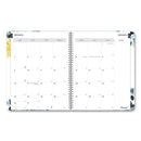 Blueline Soft Cover Design Weekly/Monthly Planner, Floral Watercolor Artwork, 11 x 8.5, White/Blue/Yellow, 12-Month (Jan to Dec): 2023