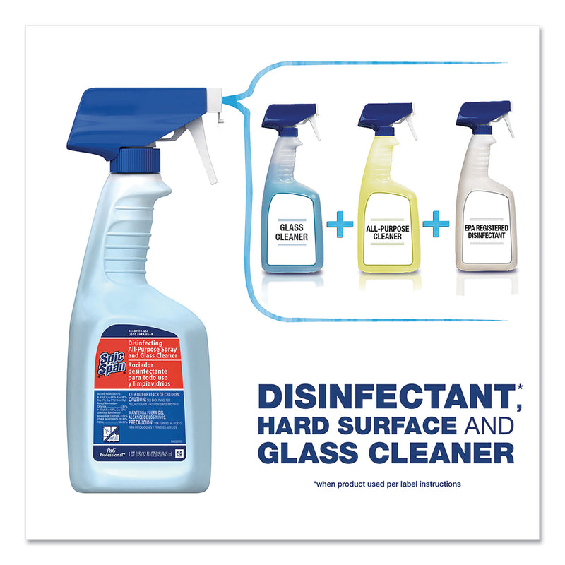 Spic and Span Disinfecting All-Purpose Spray and Glass Cleaner, Concentrated, 1 gal, 2/Carton