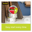 Scotch Sure Start Packaging Tape with Dispenser, 3" Core, 1.88" x 38.2 yds, Clear