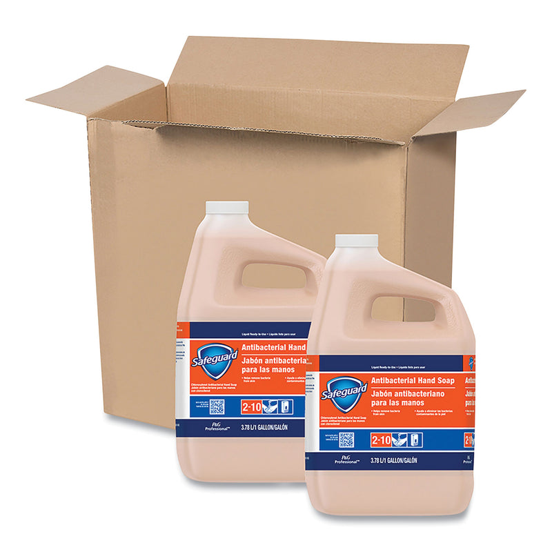 Safeguard Antibacterial Liquid Hand Soap, Light Scent, 1 gal Bottle, 2/Carton
