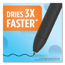 Paper Mate InkJoy Gel Pen, Stick, Medium 0.7 mm, Black Ink, Black Barrel, Dozen