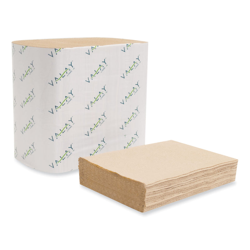 Morcon Tissue Valay Interfolded Napkins, 1-Ply, 6.3 x 8.85, Kraft, 6,000/Carton