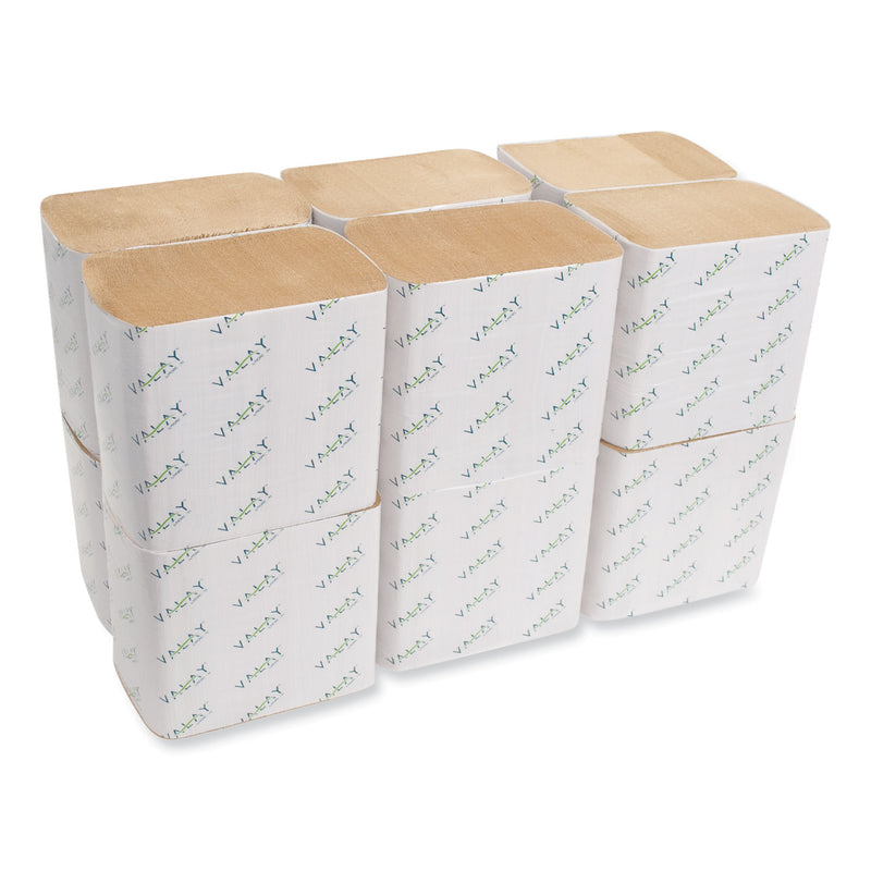 Morcon Tissue Valay Interfolded Napkins, 2-Ply, 6.5 x 8.25, Kraft, 6,000/Carton