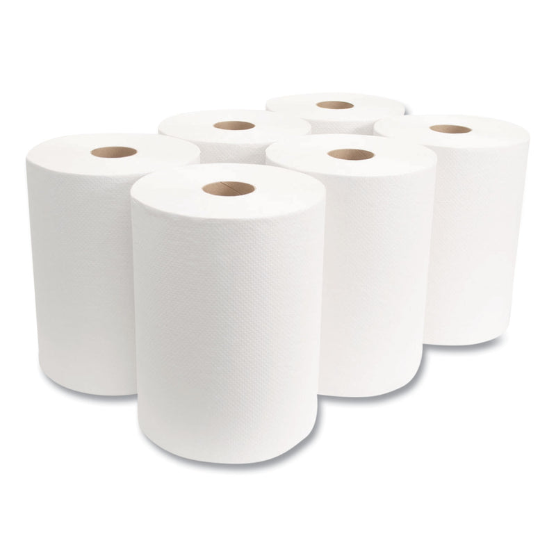 Morcon Tissue 10 Inch Roll Towels, 1-Ply, 10" x 800 ft, White, 6 Rolls/Carton