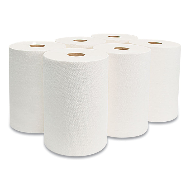 Morcon Tissue 10 Inch TAD Roll Towels, 1-Ply, 10" x 550 ft, White, 6 Rolls/Carton