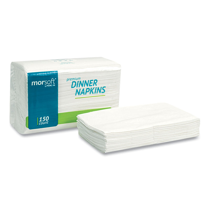 Morcon Tissue Morsoft Dinner Napkins, 2-Ply, 14.5 x 16.5, White, 3,000/Carton