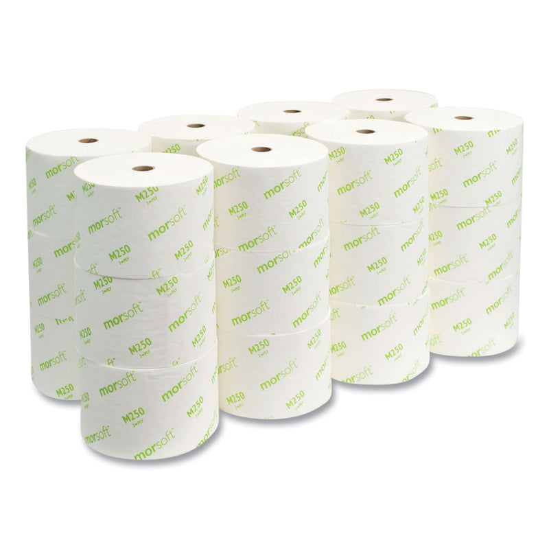 Morcon Tissue Small Core Bath Tissue, Septic Safe, 2-Ply, White, 1,250/Roll, 24 Rolls/Carton