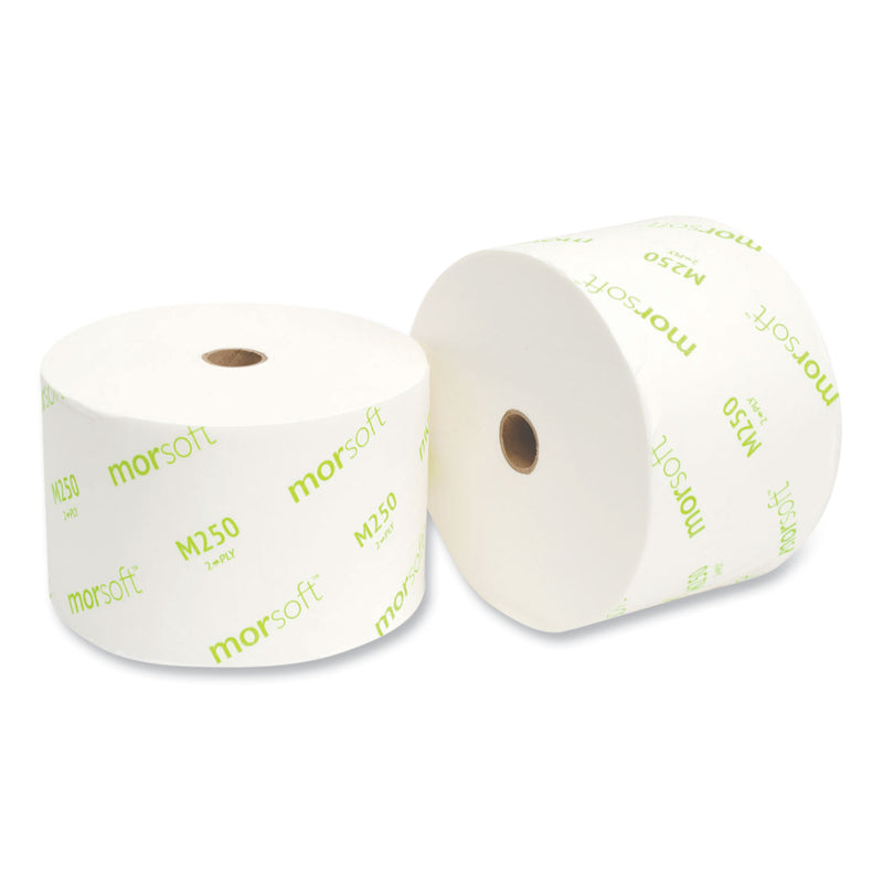 Morcon Tissue Small Core Bath Tissue, Septic Safe, 2-Ply, White, 1,250/Roll, 24 Rolls/Carton