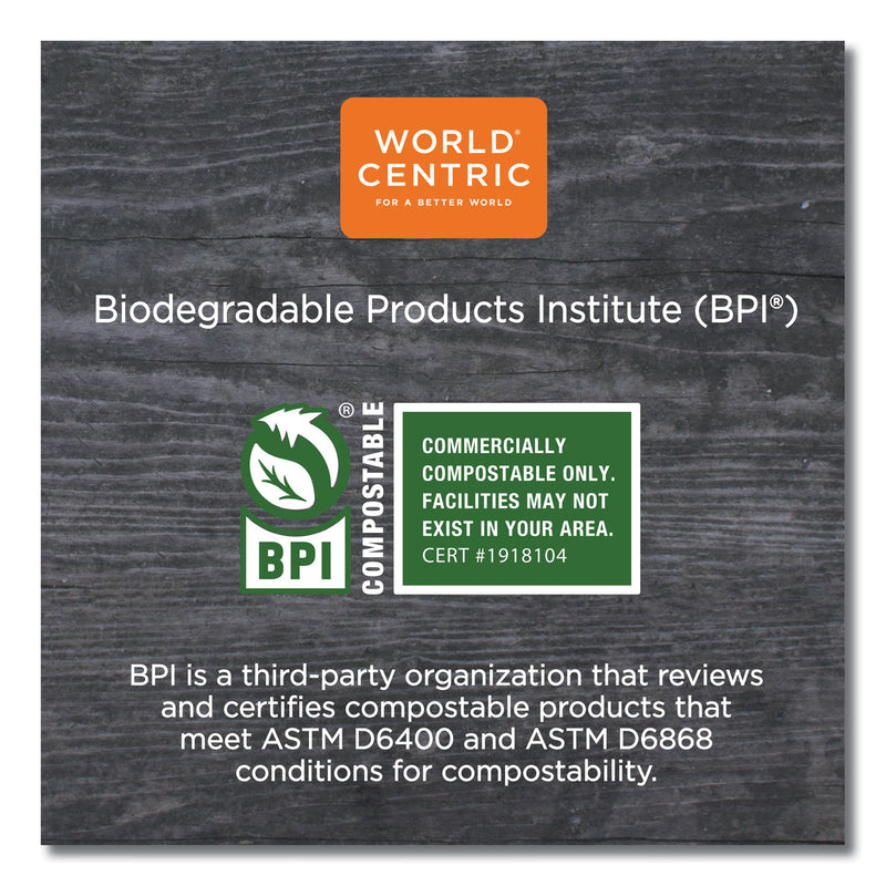 World Centric PLA Rectangular Deli Containers, 32 oz, 6.1 x 7.6 x 2.8, Clear, Plastic, 600/Carton