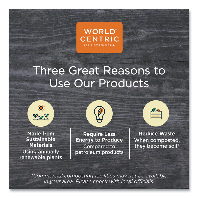 World Centric 100 Percent PCW Recycled Paper Towels, 1-Ply, 9 x 9, Natural, 250/Pack, 16 Packs/Carton