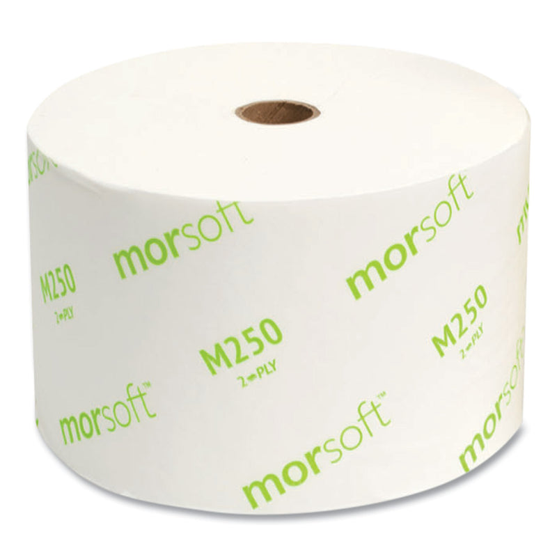Morcon Tissue Small Core Bath Tissue, Septic Safe, 2-Ply, White, 1,250/Roll, 24 Rolls/Carton