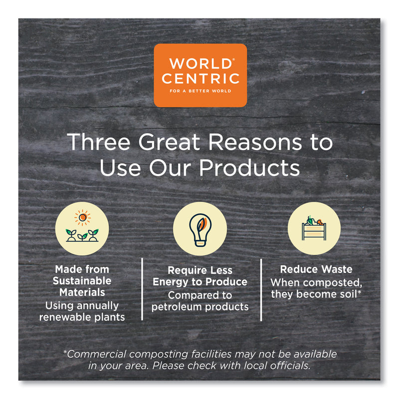 World Centric PLA Rectangular Deli Containers, 32 oz, 6.1 x 7.6 x 2.8, Clear, Plastic, 600/Carton