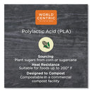 World Centric PLA Clear Cold Cup Lids, Dome Lid, Fits 2 oz Portion Cup and 9 oz to 24 oz Cups, 1,000/Carton