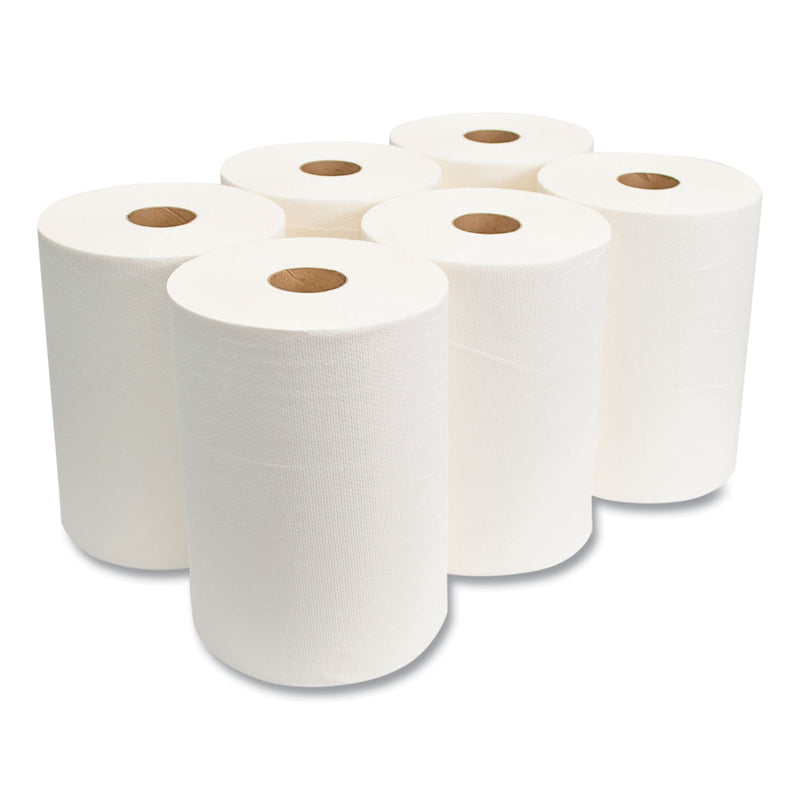 Morcon Tissue 10 Inch TAD Roll Towels, 1-Ply, 10" x 500 ft, White, 6 Rolls/Carton