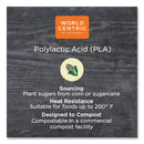World Centric PLA Clear Cold Cups, Flat Style, 2 oz, Clear, 2,000/Carton