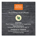 World Centric PLA Rectangular Deli Container Lids, 4.8 x 5.9 x 0.3, Clear, Plastic, 900/Carton