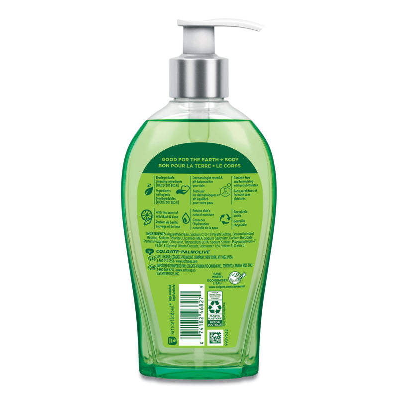 Softsoap Premium Liquid Hand Soap, Basil and Lime, 13 oz, 4/Carton