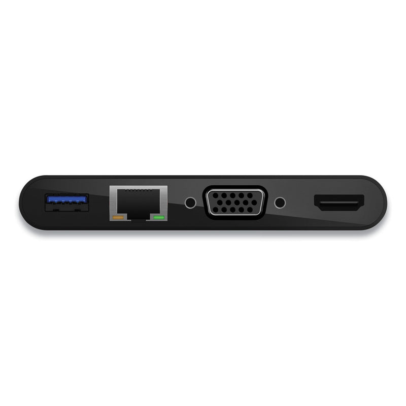 Belkin USB-C Multimedia + Charge Adapter, 4K HDMI/USB-A/USB-C/VGA, 4.9 ft, Black