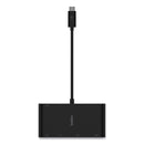 Belkin USB-C Multimedia + Charge Adapter, 4K HDMI/USB-A/USB-C/VGA, 4.9 ft, Black
