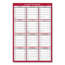 Blue Sky Classic Red Laminated Erasable Wall Calendar, Classic Red Artwork, 48 x 32, White/Red/Gray Sheets, 12-Month (Jan-Dec): 2023