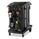 Rubbermaid Fabric 9-Pocket Cart Organizer, 19.75 x 1.5 x 28, Black