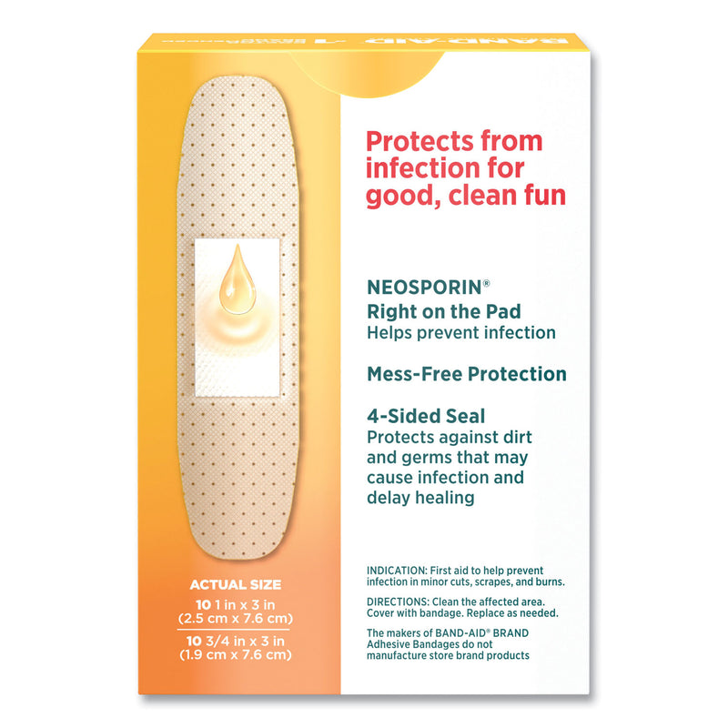 BAND-AID Antibiotic Adhesive Bandages, Assorted Sizes, 20/Box