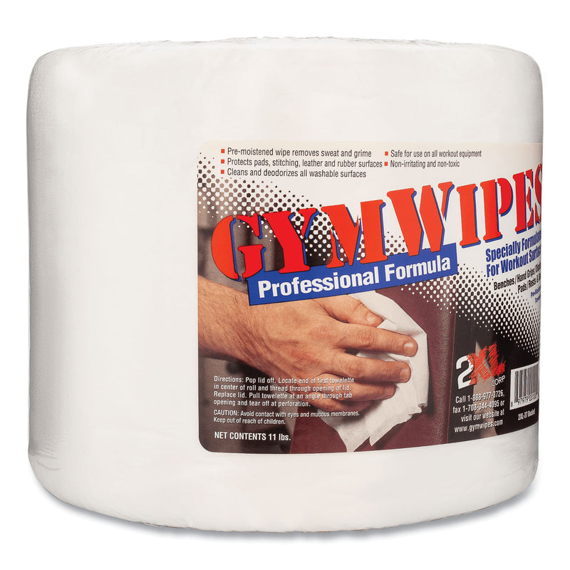 2XL Gym Wipes Professional, 6 x 8, Unscented, 700/Pack, 4 Packs/Carton