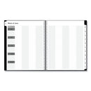 Blue Sky Solid Black Teacher's Weekly/Monthly Lesson Planner, Two-Page Spread (Nine Classes), 11 x 8.5, Black Cover, 2022 to 2023