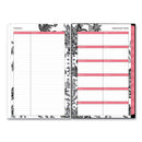 Blue Sky Analeis Create-Your-Own Cover Weekly/Monthly Planner, Floral, 8 x 5, White/Black/Coral, 12-Month (July to June): 2022 to 2023