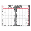 Blue Sky Analeis Create-Your-Own Cover Weekly/Monthly Planner, Floral, 8 x 5, White/Black/Coral, 12-Month (July to June): 2022 to 2023