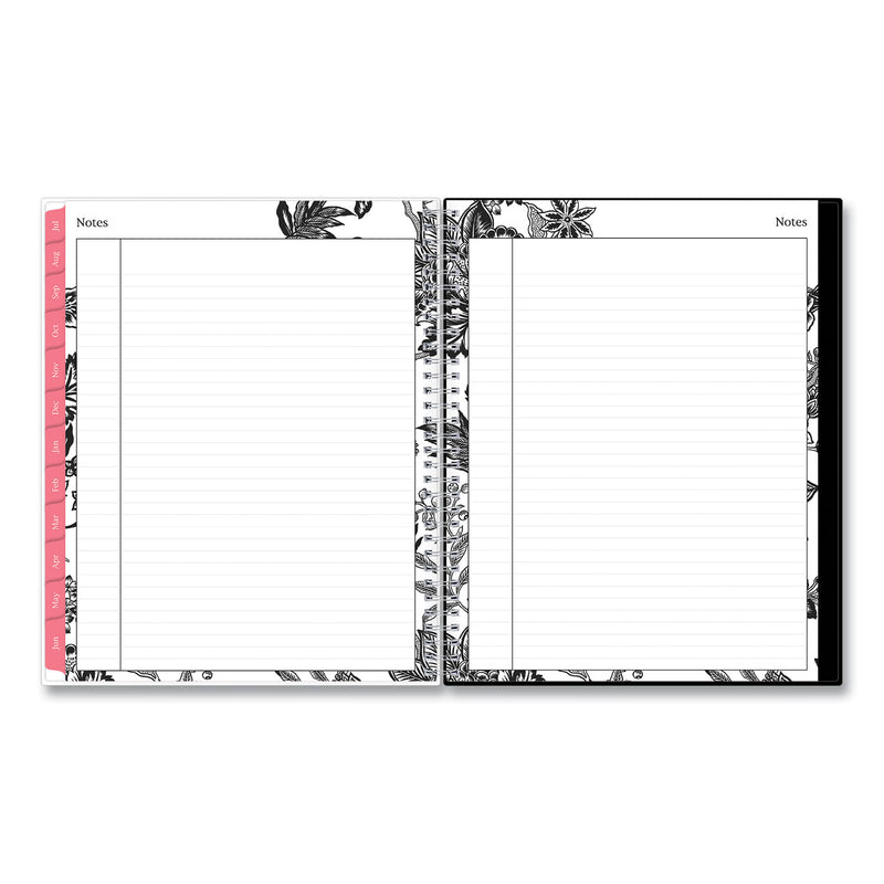 Blue Sky Analeis Create-Your-Own Cover Weekly/Monthly Planner, Floral, 11 x 8.5, White/Black/Coral, 12-Month (July-June): 2022-2023