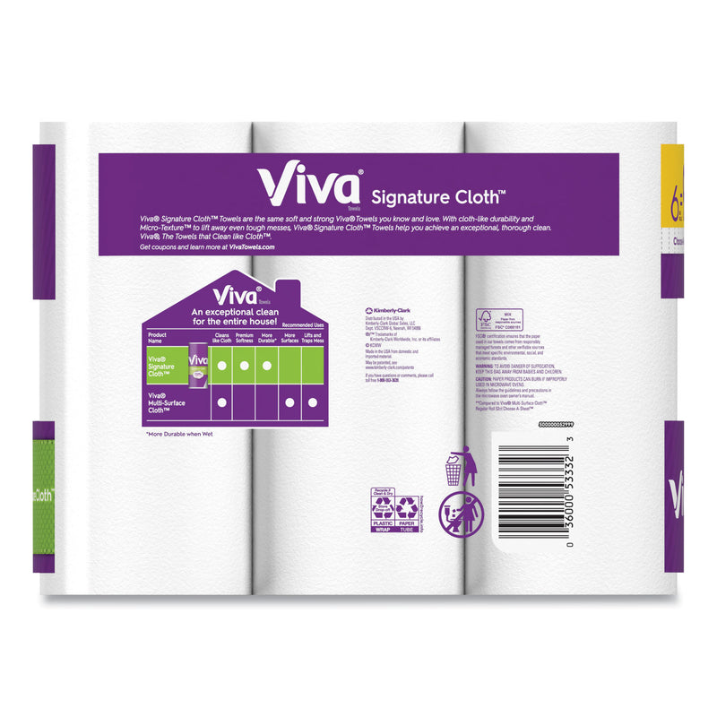 Viva Signature Cloth Choose-A-Sheet Kitchen Roll Paper Towels, 2-Ply, 11 x 5.9, White, 78 Sheets/Roll, 6 Roll/Pack, 4 Packs/Carton