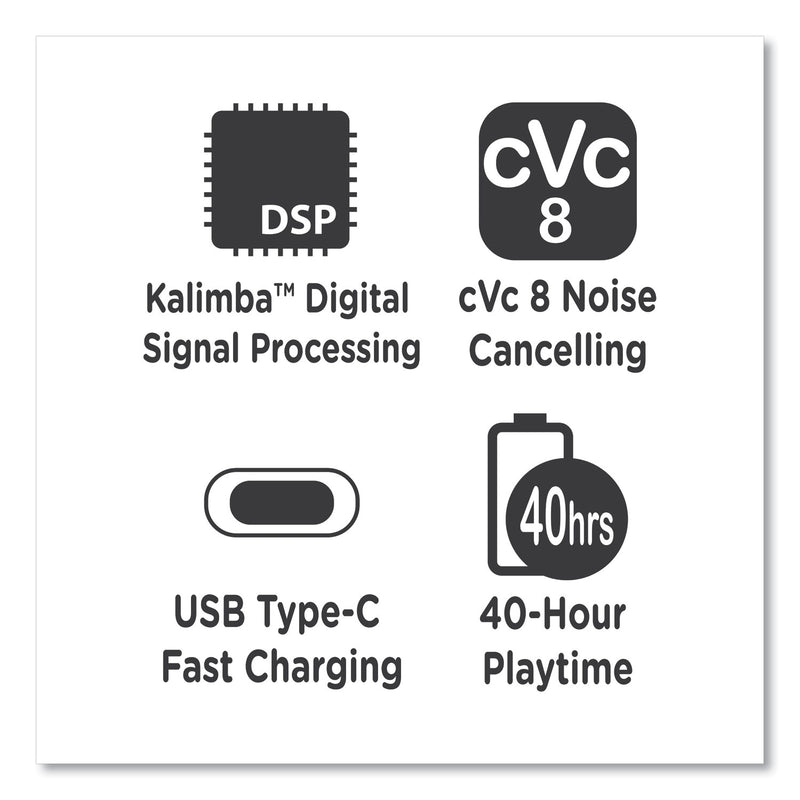 Morpheus 360 ECLIPSE 360 ANC Wireless Noise Cancelling Headphones, 4 ft Cord, Black