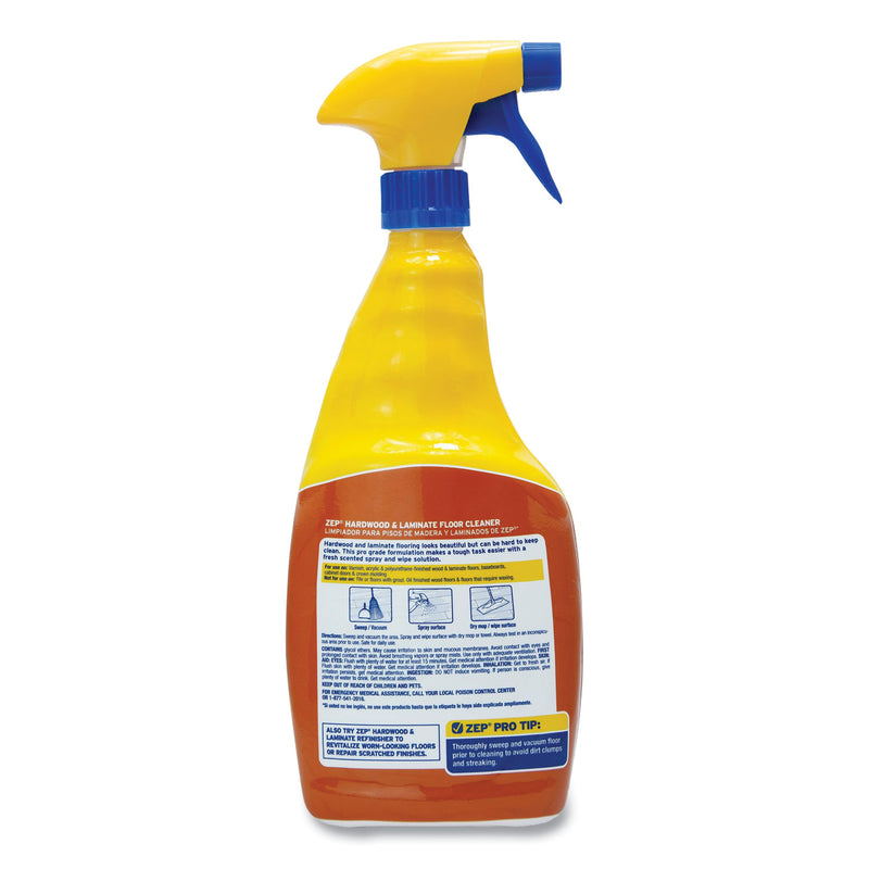 Zep Commercial Hardwood and Laminate Cleaner, 32 oz Spray Bottle