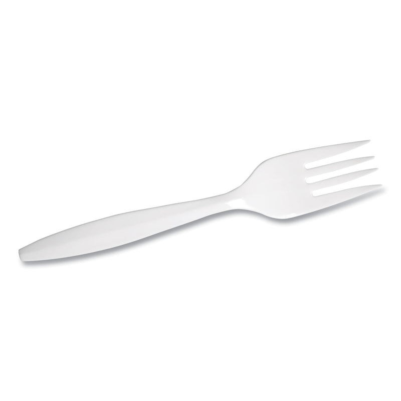 Dixie Mediumweight Polypropylene Cutlery, Fork, White, 1,000/Carton