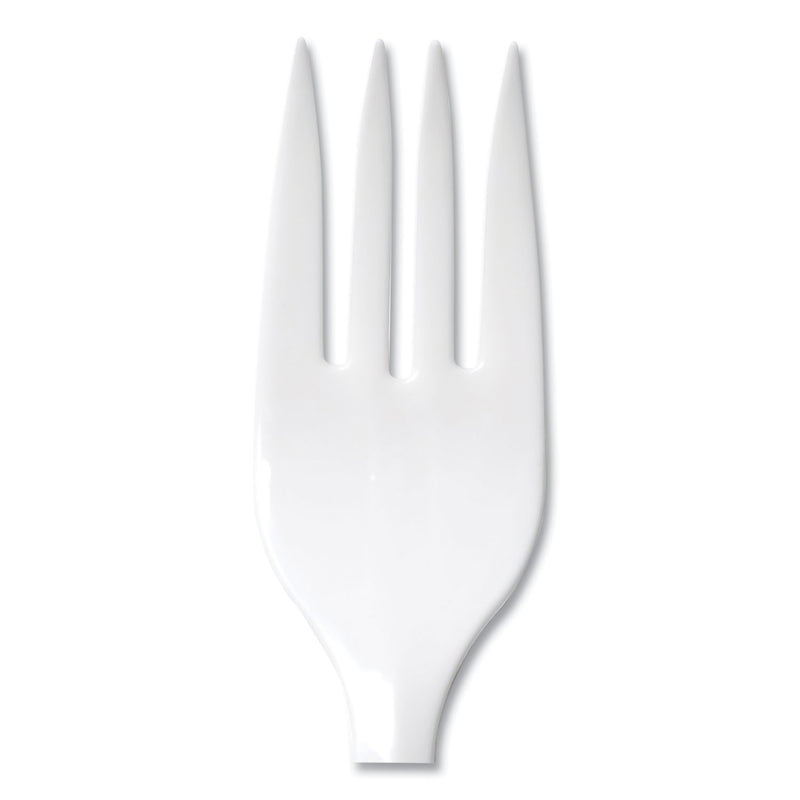 Dixie Mediumweight Polypropylene Cutlery, Fork, White, 1,000/Carton