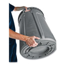 Rubbermaid Brute Vented Trash Receptacle, Round, 44 gal, Gray