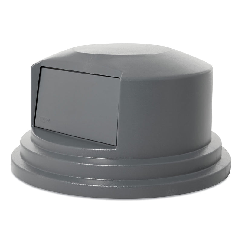 Rubbermaid Round BRUTE Dome Top Lid for 55 gal Waste Containers, 27.25" Diameter, Gray
