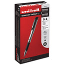 uniball 207 Impact Gel Pen, Stick, Bold 1 mm, Black Ink, Silver/Black Barrel