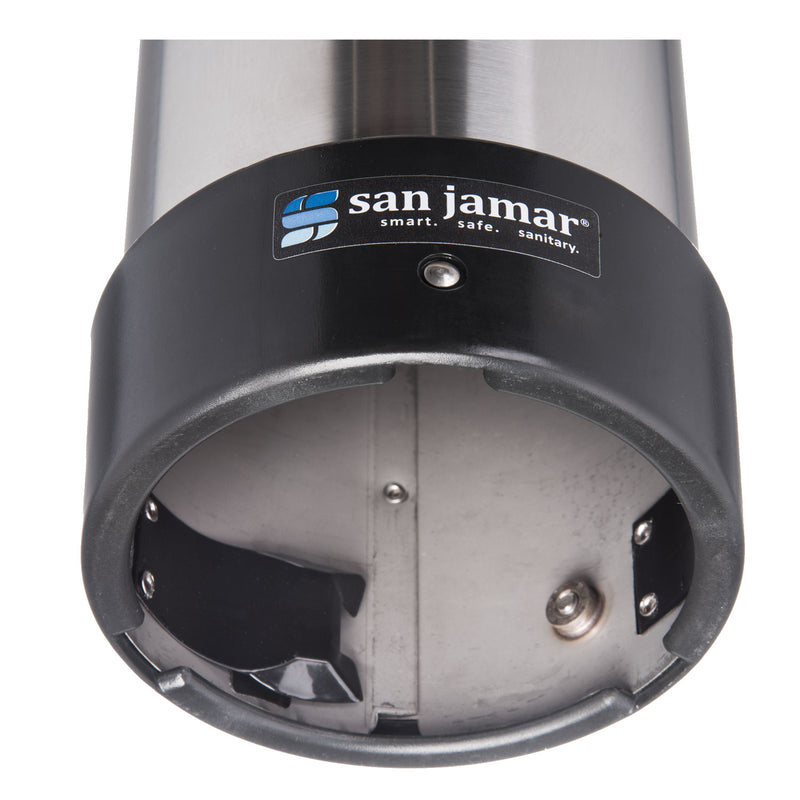San Jamar Large Water Cup Dispenser with Removable Cap, For 12 oz to 24 oz Cups, Stainless Steel