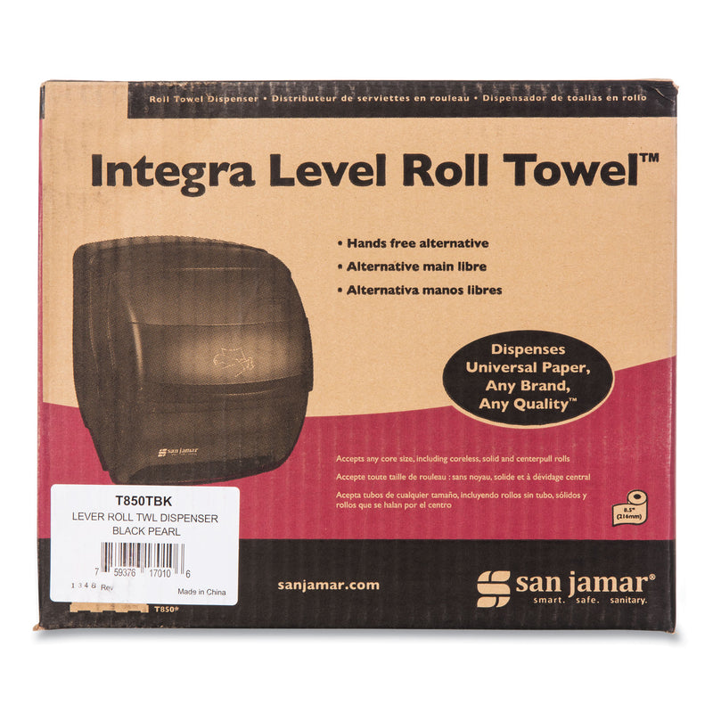 San Jamar Integra Lever Roll Towel Dispenser, 11.5 x 11.25 x 13.5, Black Pearl