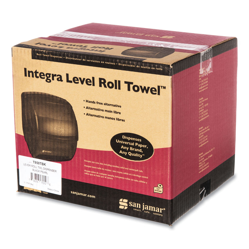 San Jamar Integra Lever Roll Towel Dispenser, 11.5 x 11.25 x 13.5, Black Pearl