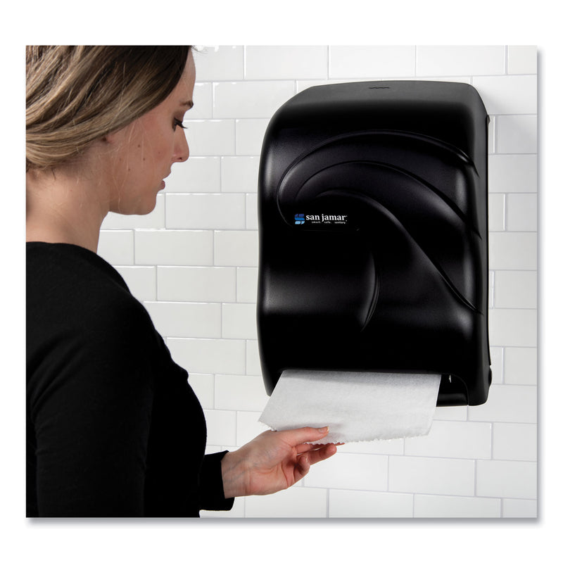 San Jamar Electronic Touchless Roll Towel Dispenser, 11.75 x 9 x 15.5, Black Pearl