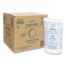 Dart Concorde Foam Plate, 9" dia, White, 125/Pack, 4 Packs/Carton