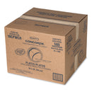 Dart Concorde Foam Plate, 3-Compartment, 10.25" dia, White, 125/Pack, 4 Packs/Carton