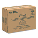 Dart Plastic Lids, Fits 12 oz to 24 oz Hot/Cold Foam Cups, Straw-Slot Lid, White, 100/Pack, 10 Packs/Carton