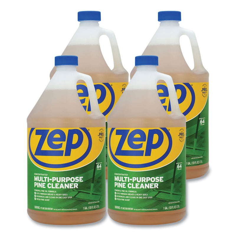 Zep Commercial Pine Multi-Purpose Cleaner, Pine Scent, 1 gal, 4/Carton