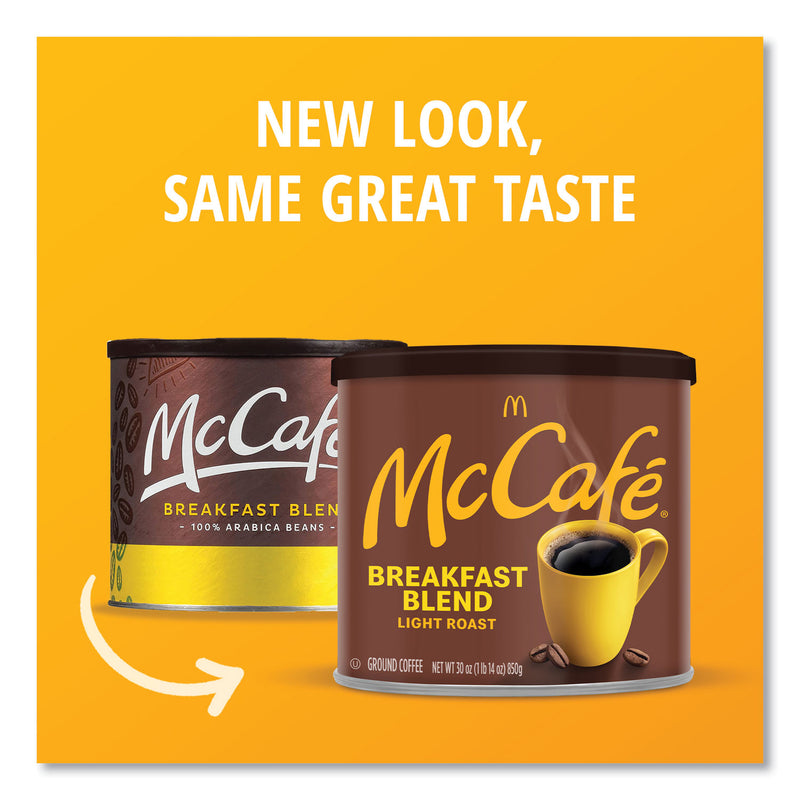 McCafe Ground Coffee, Breakfast Blend, 30 oz Can