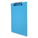 Saunders Acrylic Clipboard, 0.5" Clip Capacity, Holds 8.5 x 11 Sheets, Transparent Blue