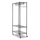 Alera Wire Shelving Garment Rack, 40 Garments, 48w x 18d x 75h, Black